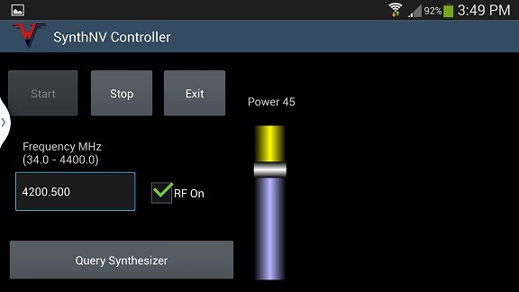 Android controlled RF Signal Generator