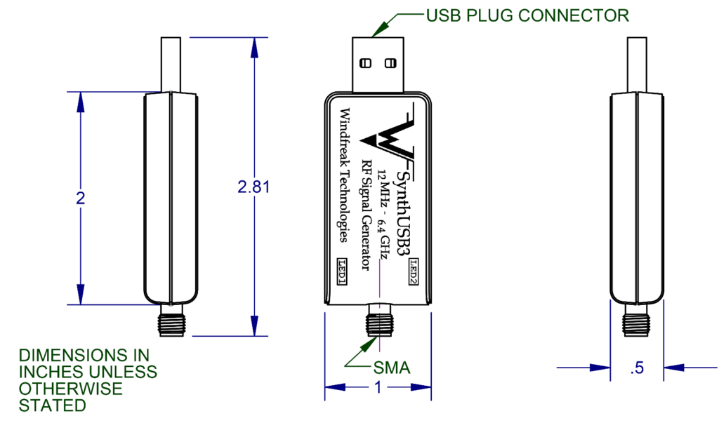 SynthUSB3 Mechanical Dimensions